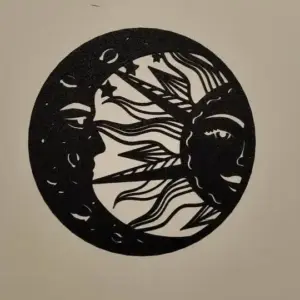 Moon and sun wall art