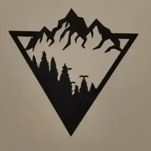 Mountain and forest wall art