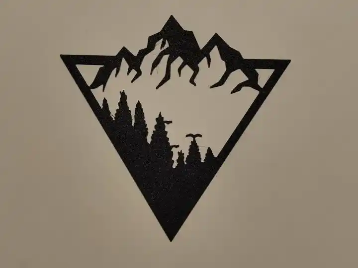 Mountain and forest wall art