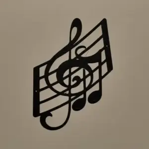 Musical score wall art