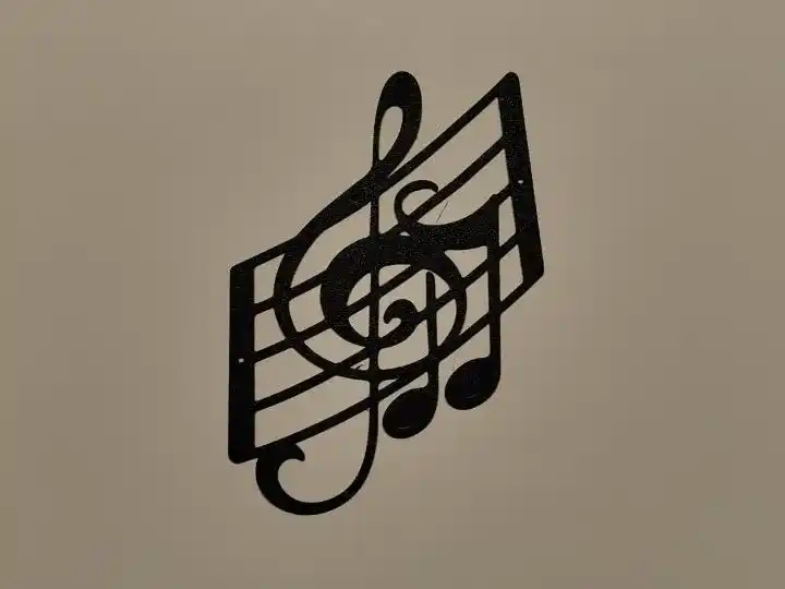 Musical score wall art