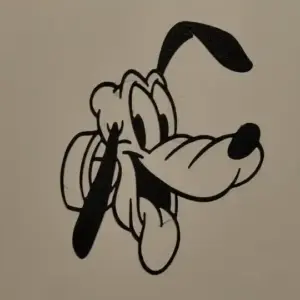 Pluto silhouette wall art