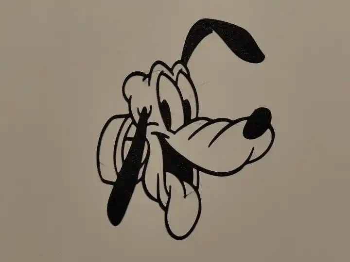 Pluto silhouette wall art