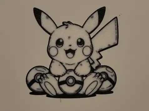 Pokemon pikachu wall art