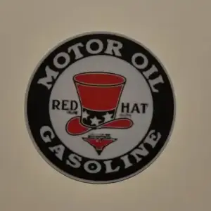 Red hat gasoline coaster