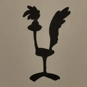 Roadrunner silhouette wall art