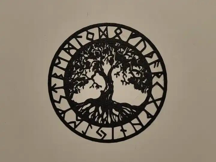 Rune tree of life wall art