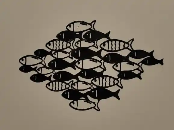 School of fish wall art