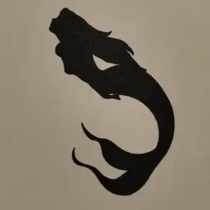 Siren silhouette wall decor