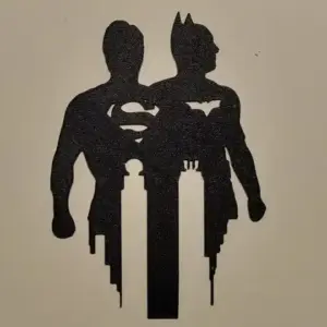 Superman and batman silhouette