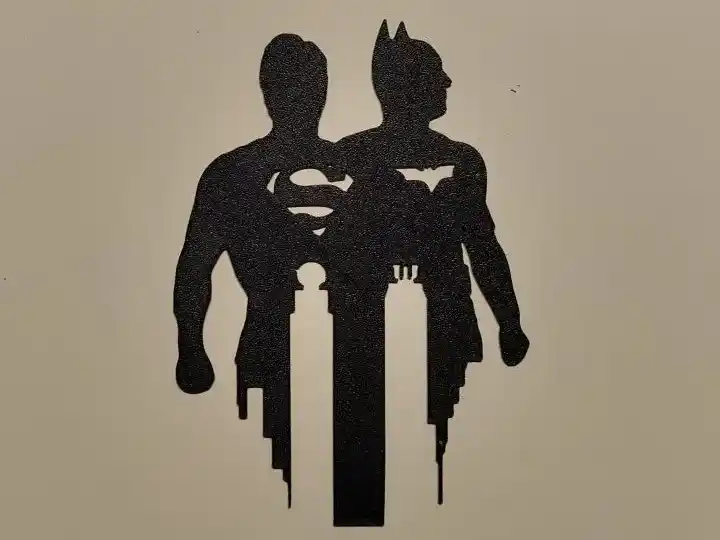 Superman and batman silhouette