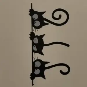 Tree cats silhouette