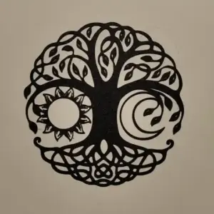 Tree of life moon and sun