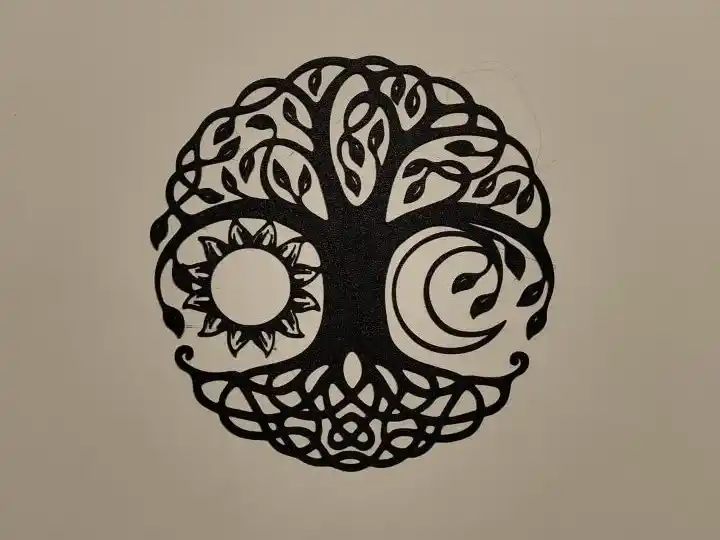Tree of life moon and sun