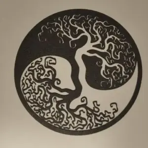 Tree of life yin and yang wall art