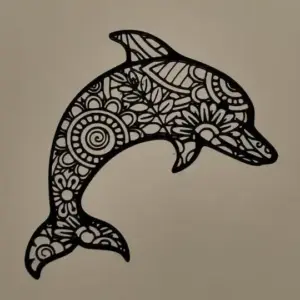Tribal dolphin wall art