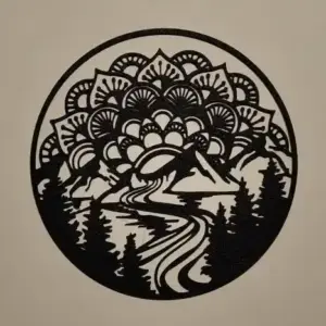 Tribal landscape wall art