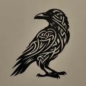 Tribal raven wall art