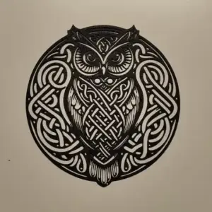 Trival owl (buho trival) wall art