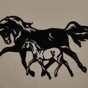 Two horses wall art