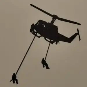 Uh-1h fast rope wall art