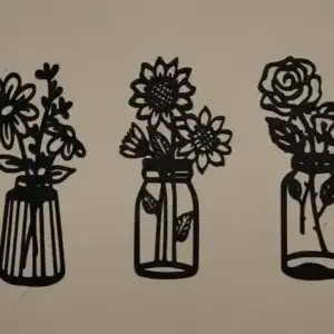 Vases and flowers ornament