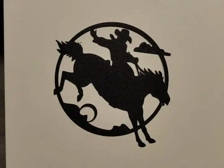 Wild colt and cowboy wall art