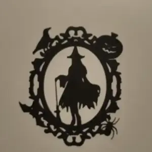 Witch and pumpkin wall art