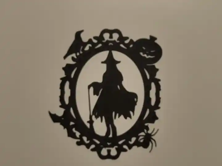 Witch and pumpkin wall art