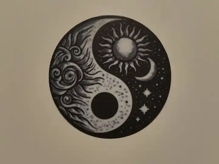 Yin and yang coaster