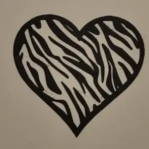 Zebra heart wall art