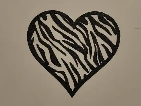 Zebra heart wall art